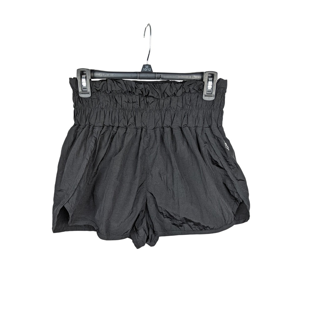 FP Movement The Way Home Shorts Black High Rise Smocked Waist Women Large